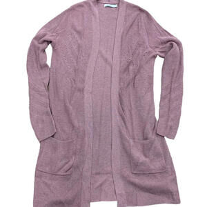 Reitmans Womens Dusty Rose Fine Knit Long Sleeve Shrug Cardigan Sweater Size XS﻿